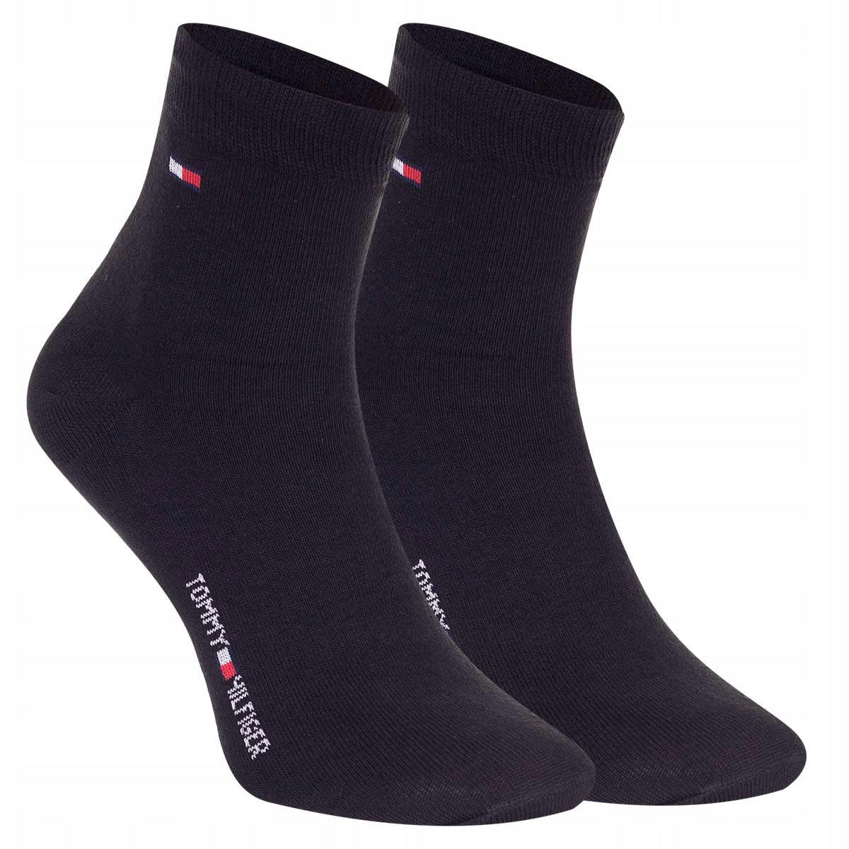 Skarpetki TOMMY HILFIGER skarpety 12 par BAWEŁNA czarne