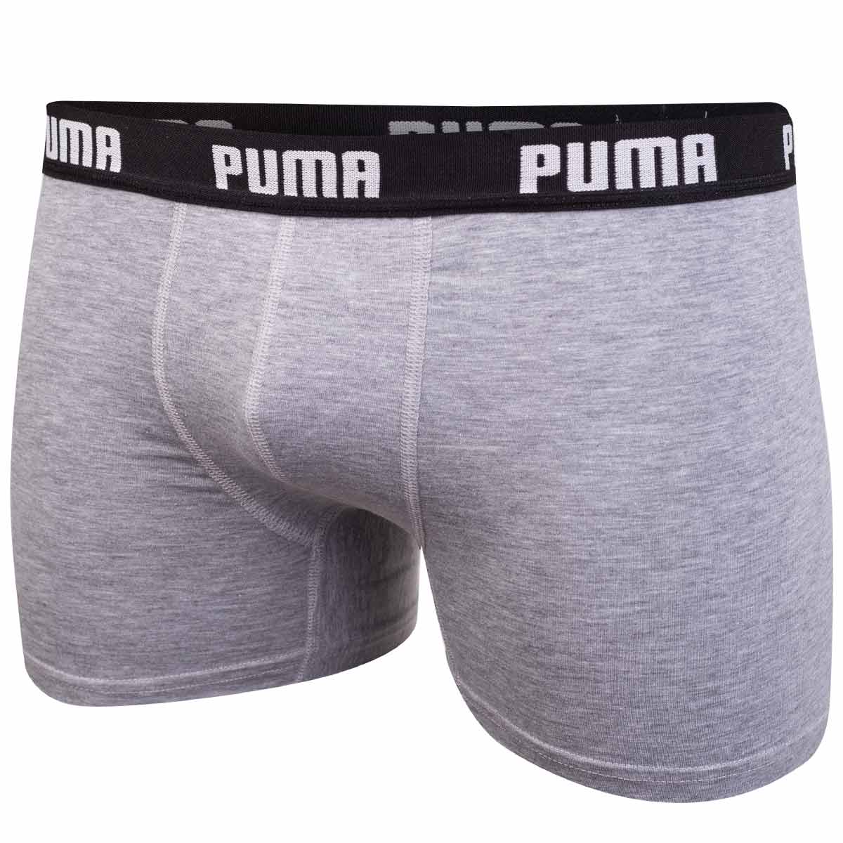 Bokserki męskie PUMA majtki 3 PARY BAWEŁNA czarne, białe, szare