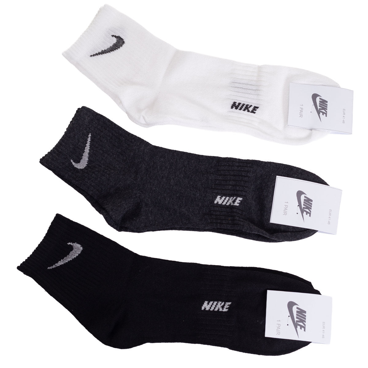 Skarpetki NIKE skarpety 100% bawełna 12 PAR czarne/grafitowe/białe