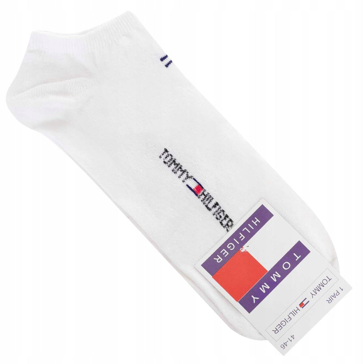 Skarpetki TOMMY HILFIGER stopki 12 par 100% BAWEŁNA białe