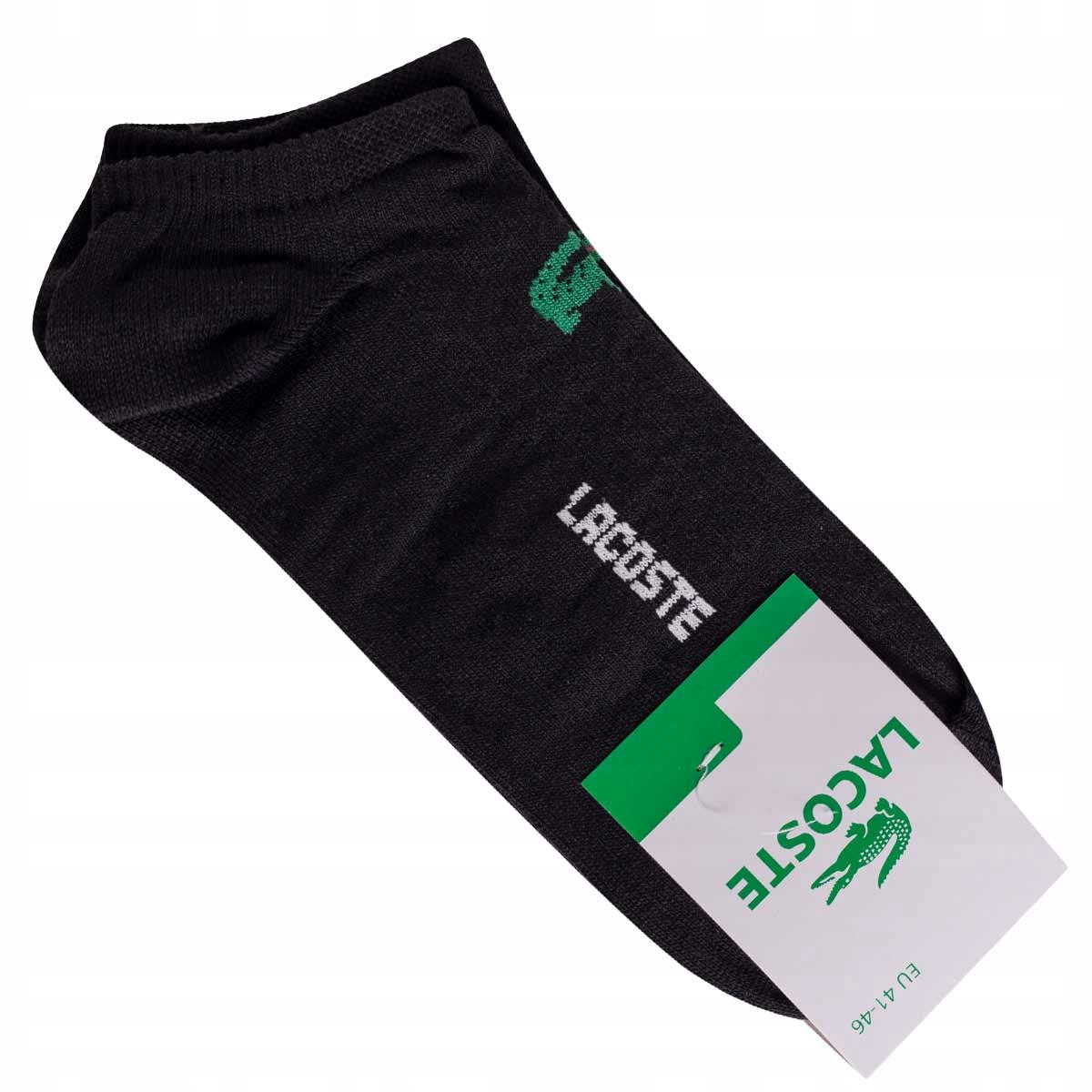 Skarpetki LACOSTE stopki 12 PAR bawełna czarne