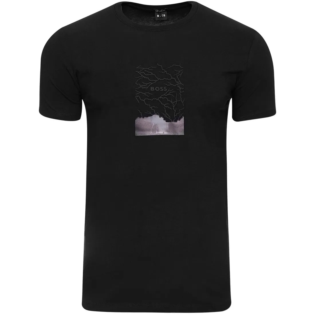Koszulka męska t-shirt BOSS czarna 100% BAWEŁNA