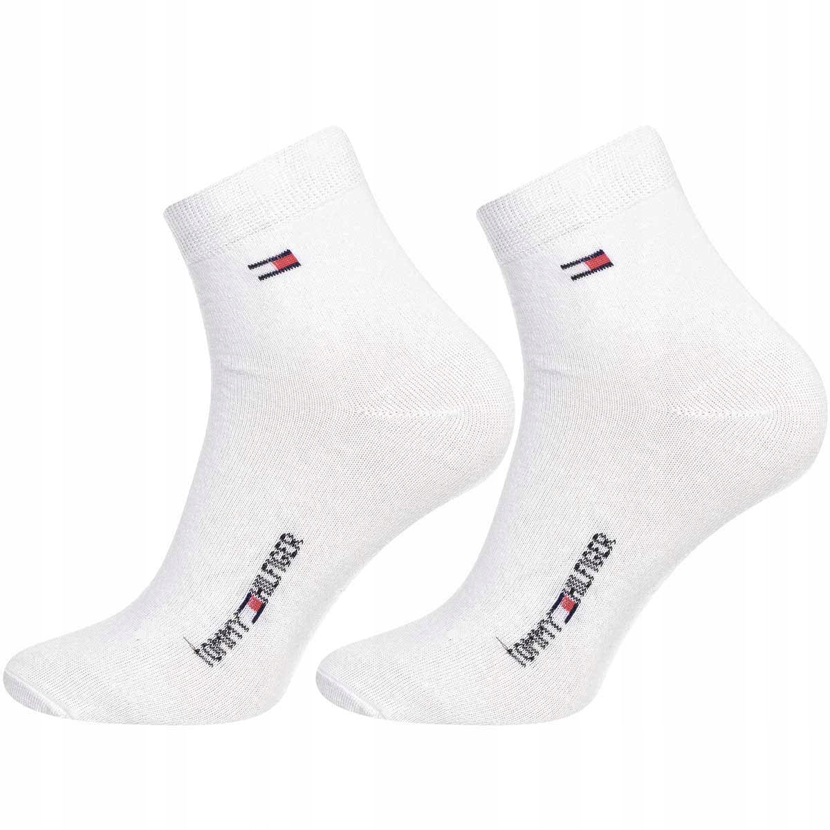 Skarpetki TOMMY HILFIGER skarpety 12 par 100% BAWEŁNA białe