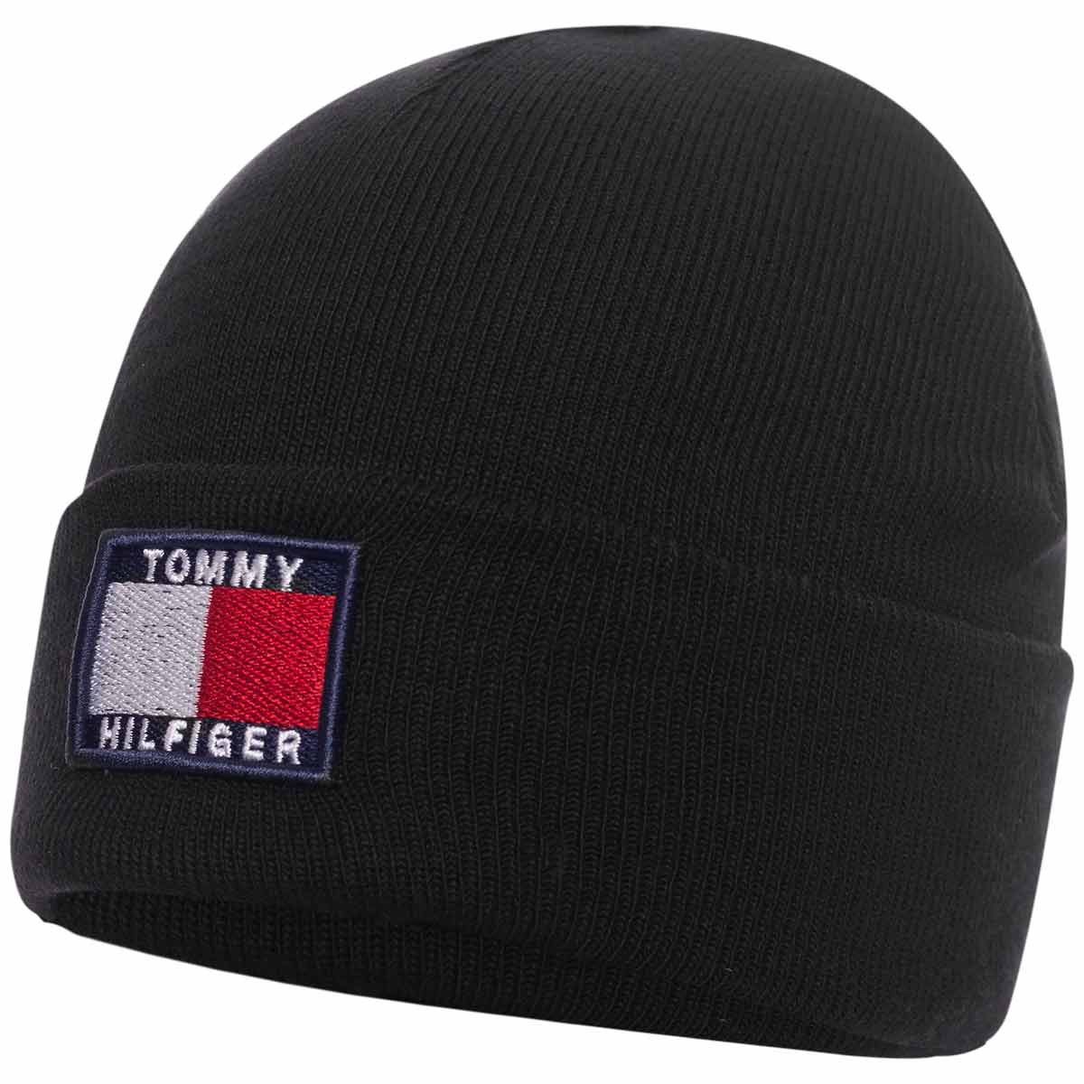 Czapka zimowa TOMMY HILFIGER bawełniana czarna