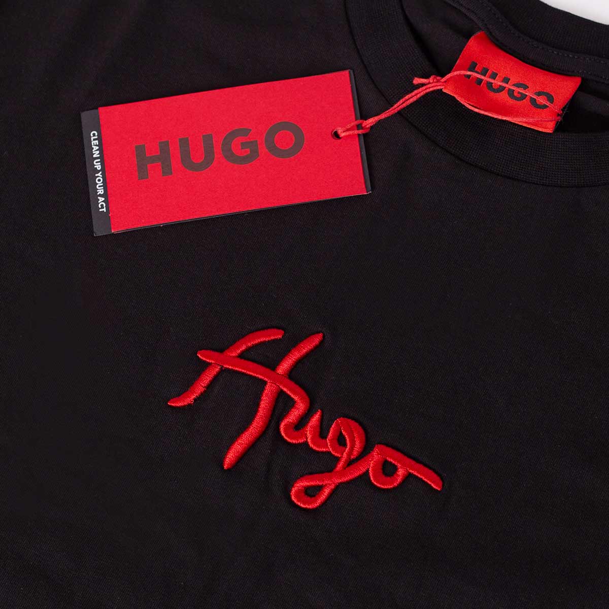 Koszulka męska t-shirt HUGO 100% BAWEŁNA czarna