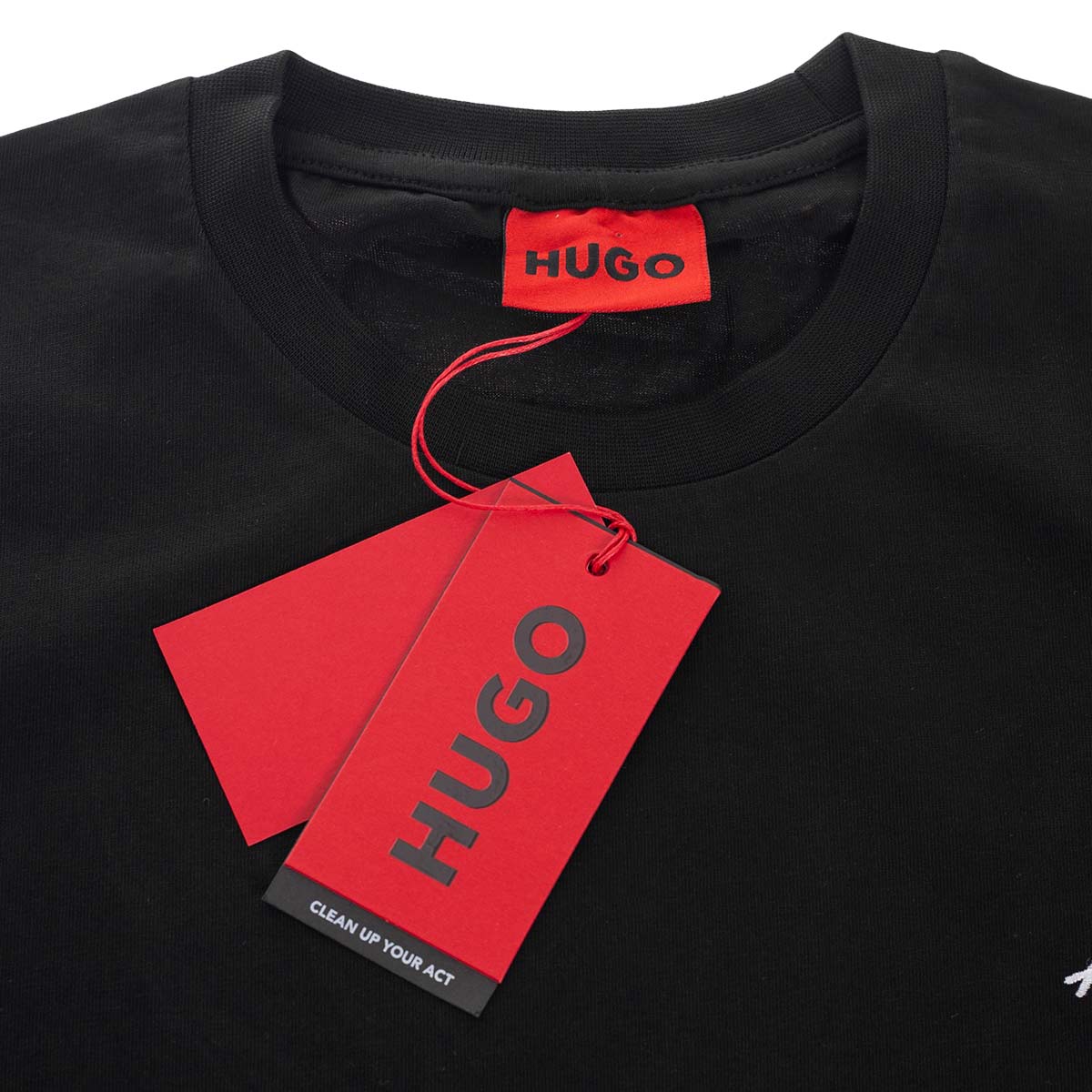 Koszulka męska t-shirt HUGO BAWEŁNA czarna