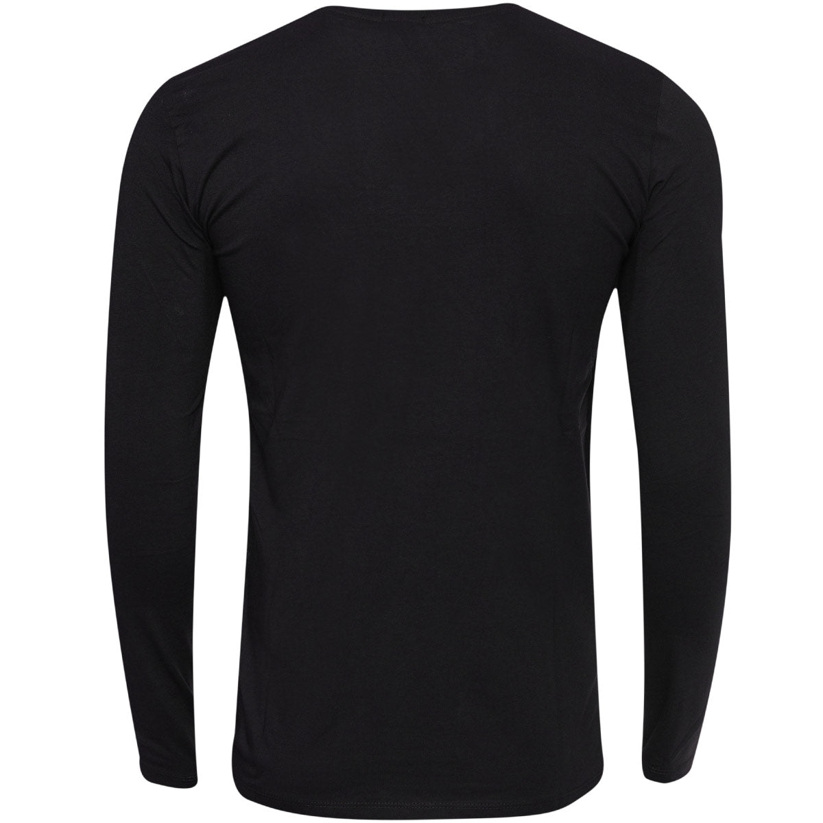 Koszulka męska t-shirt BOSS długi rękaw BAWEŁNA czarna