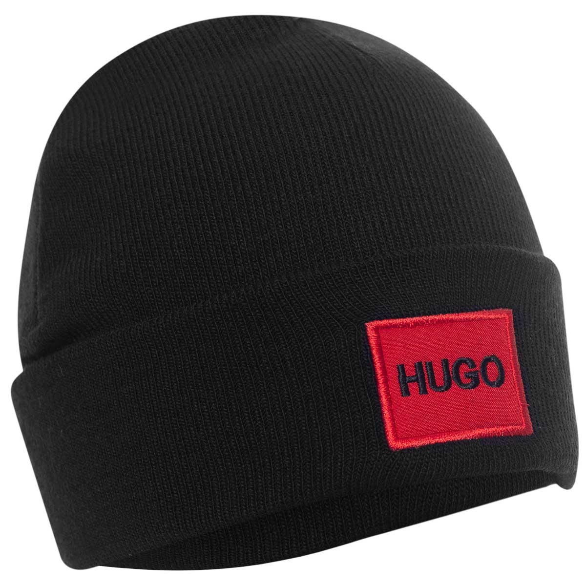Czapka zimowa HUGO BOSS bawełniana czarna