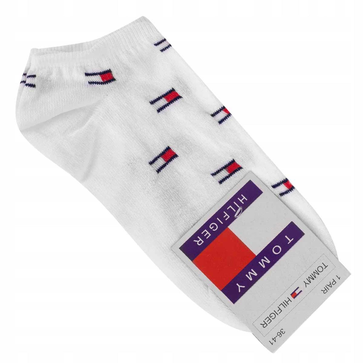 Skarpetki TOMMY HILFIGER stopki 12 par białe