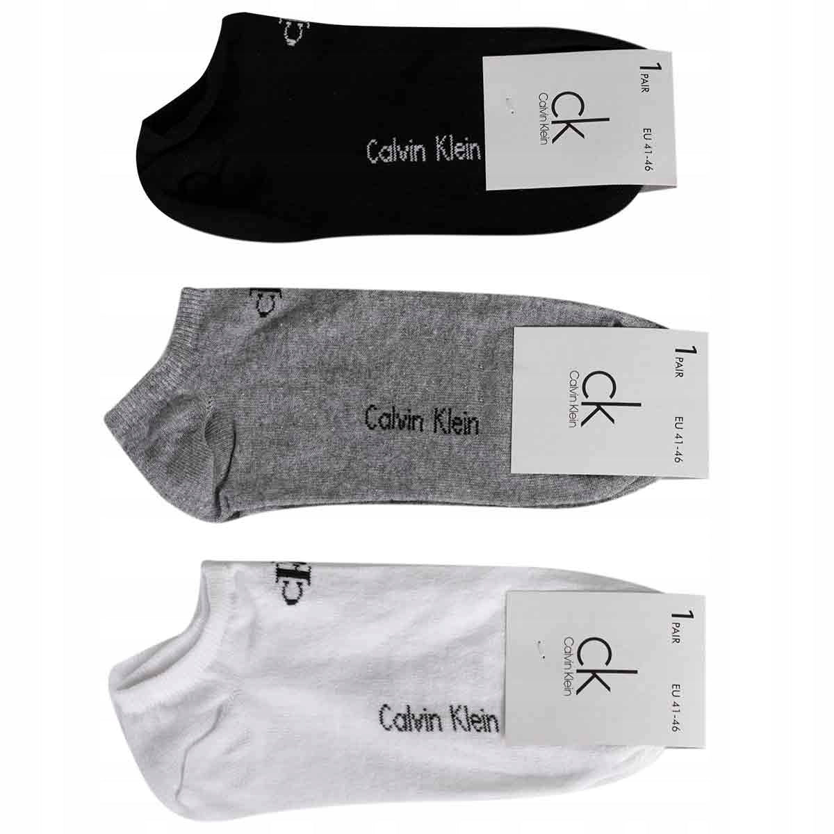 Skarpetki CALVIN KLEIN stopki 12 par białe/szare/czarne