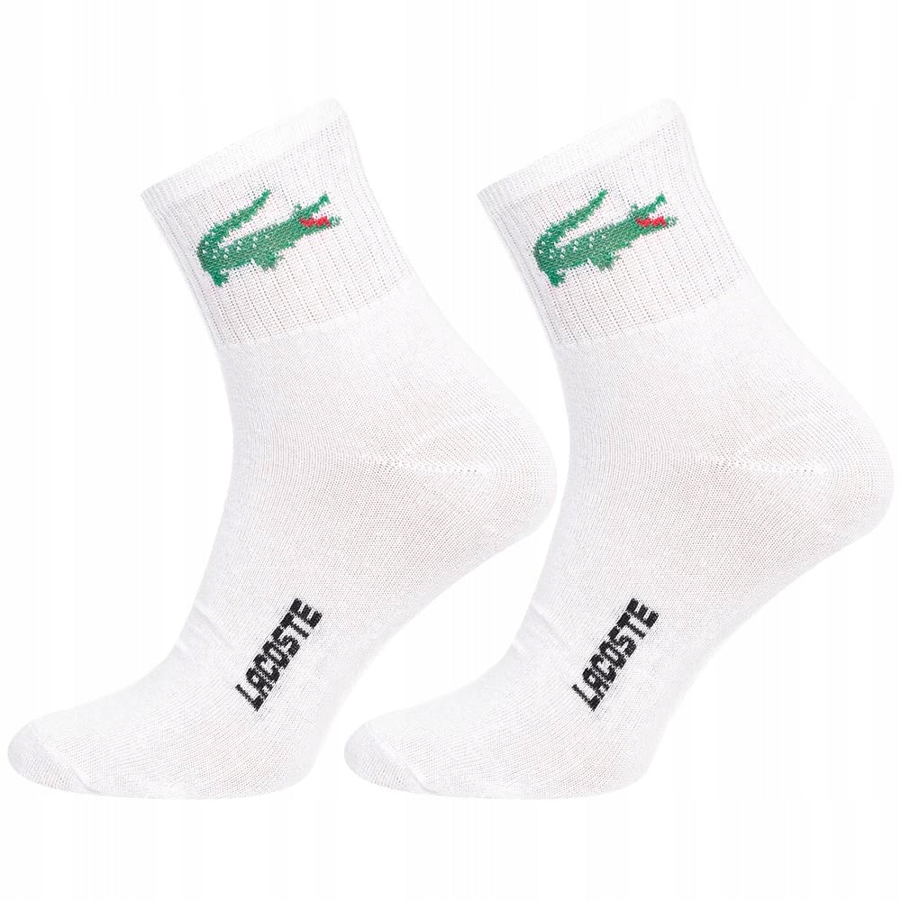 Skarpetki LACOSTE skarpety 12 PAR bawełna białe