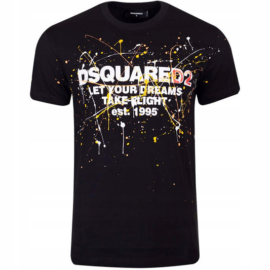 Koszulka męska t-shirt DSQUARED2 100% bawełna czarna