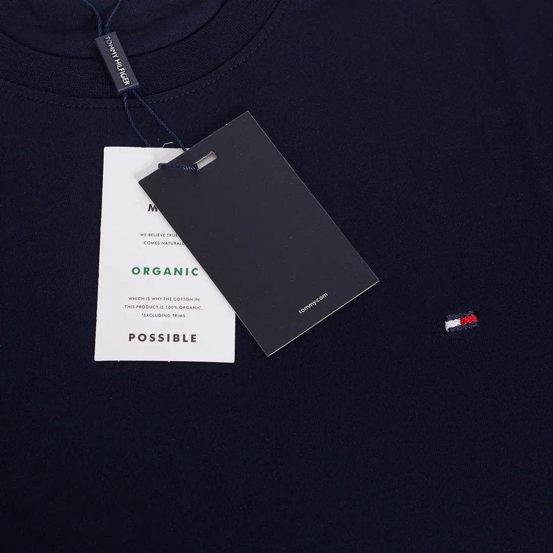 Koszulka męska t-shirt TOMMY HILFIGER 100% BAWEŁNA granatowa