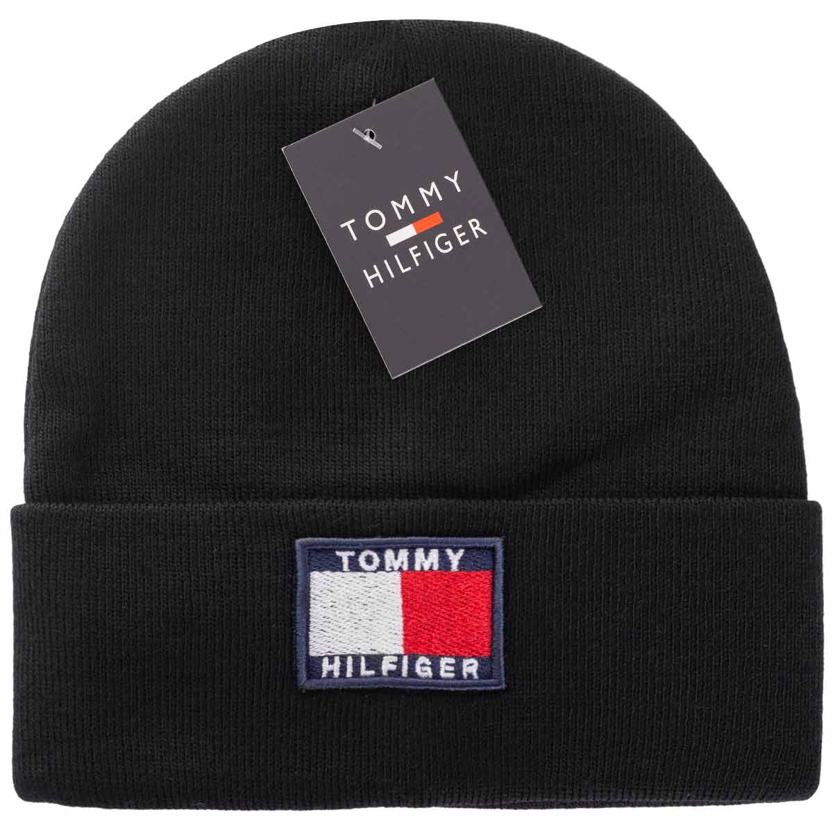 Czapka zimowa TOMMY HILFIGER bawełniana czarna