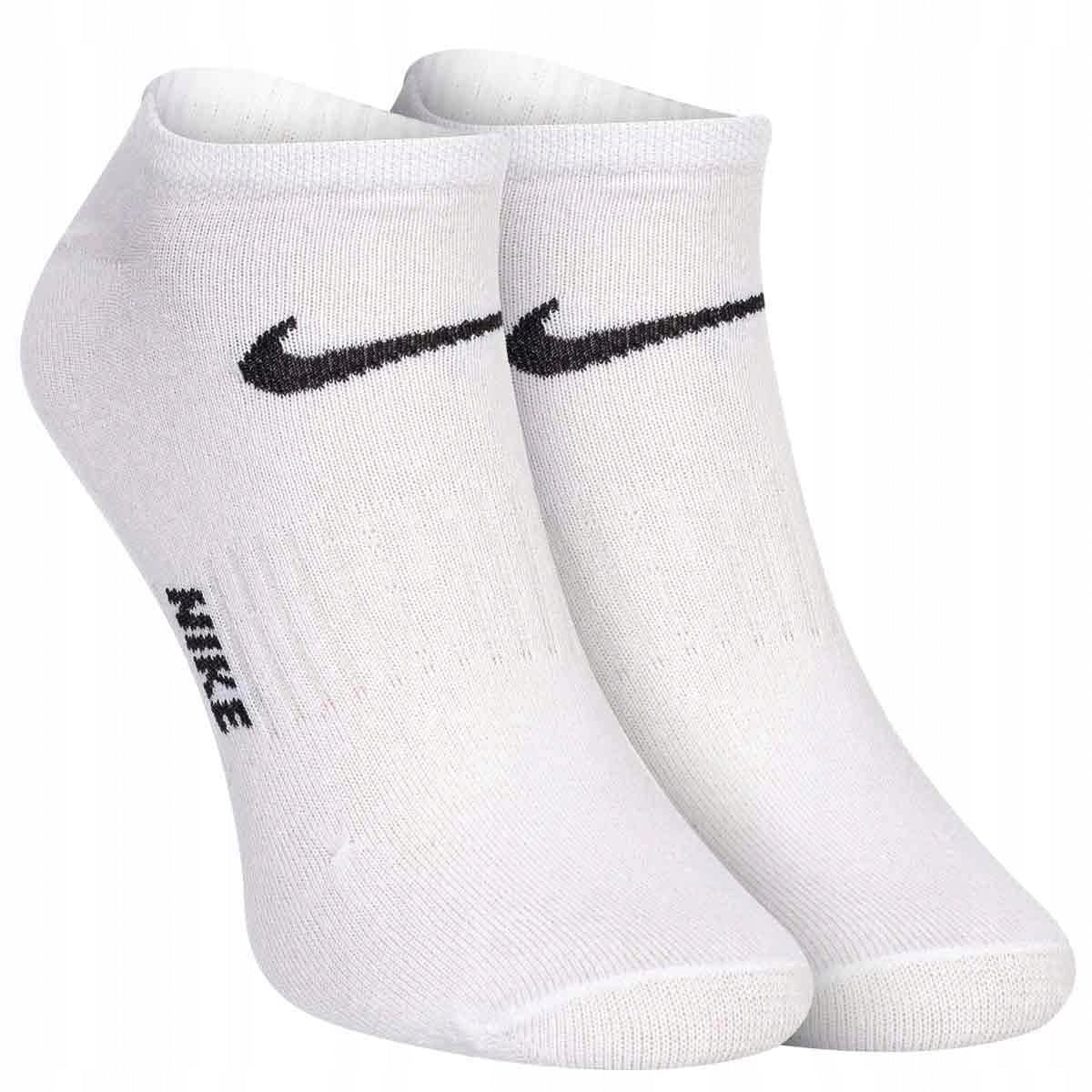 Skarpetki NIKE stopki 100% bawełna 12 PAR białe