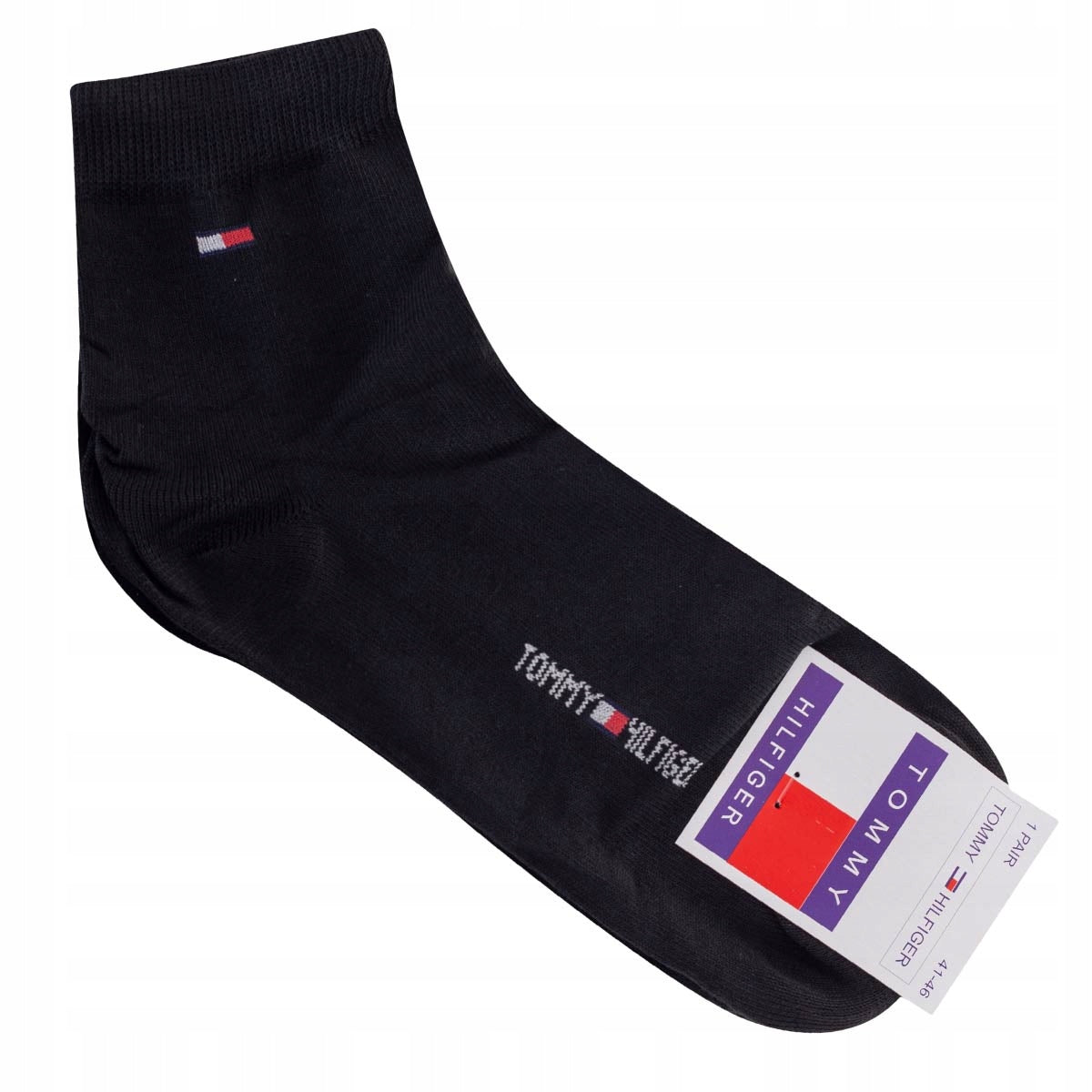 Skarpetki TOMMY HILFIGER skarpety 12 par BAWEŁNA czarne