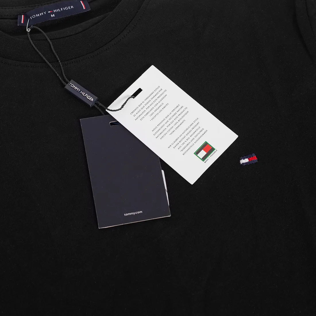 Koszulka męska t-shirt TOMMY HILFIGER 100% BAWEŁNA czarna