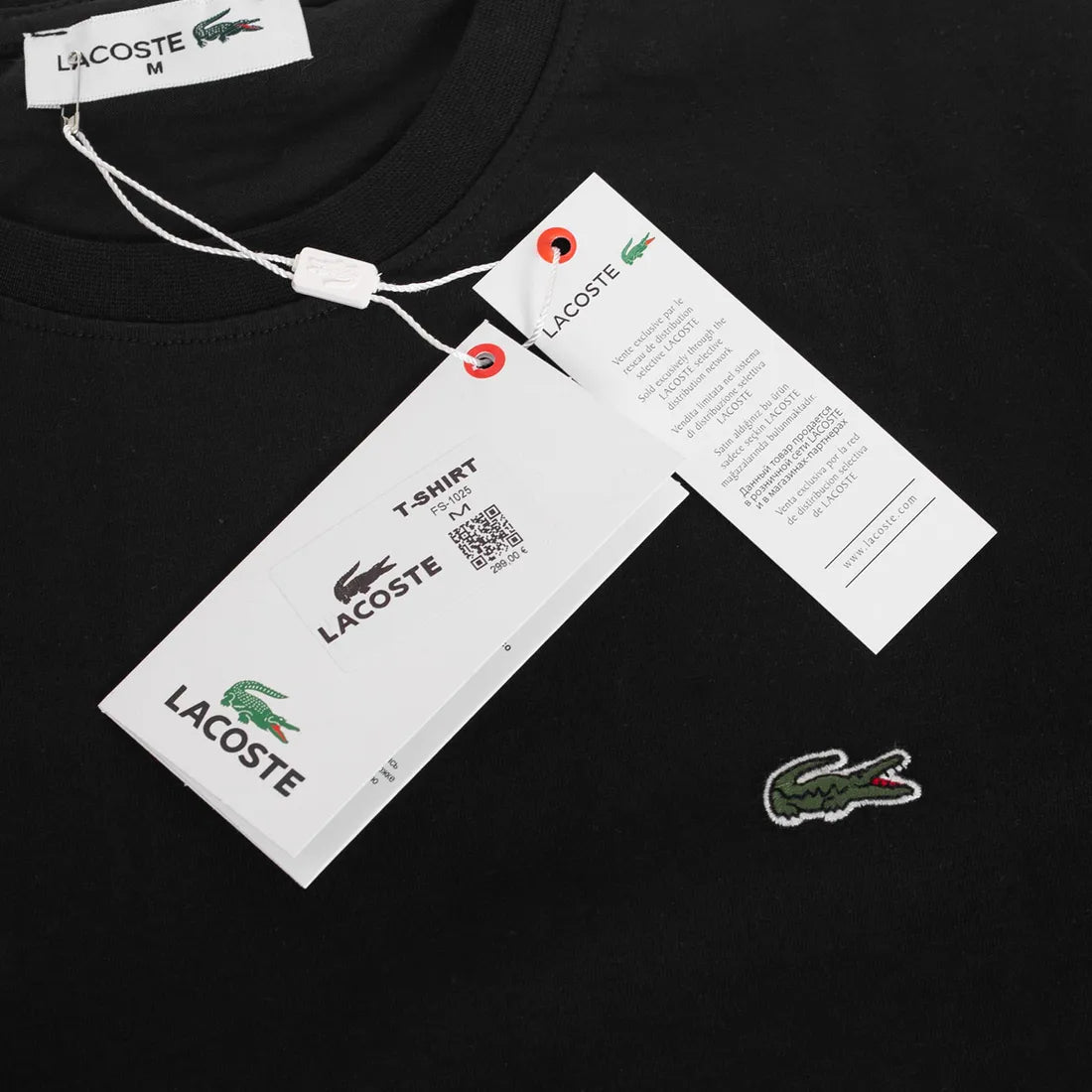 Koszulka męska t-shirt LACOSTE 100% BAWEŁNA czarna