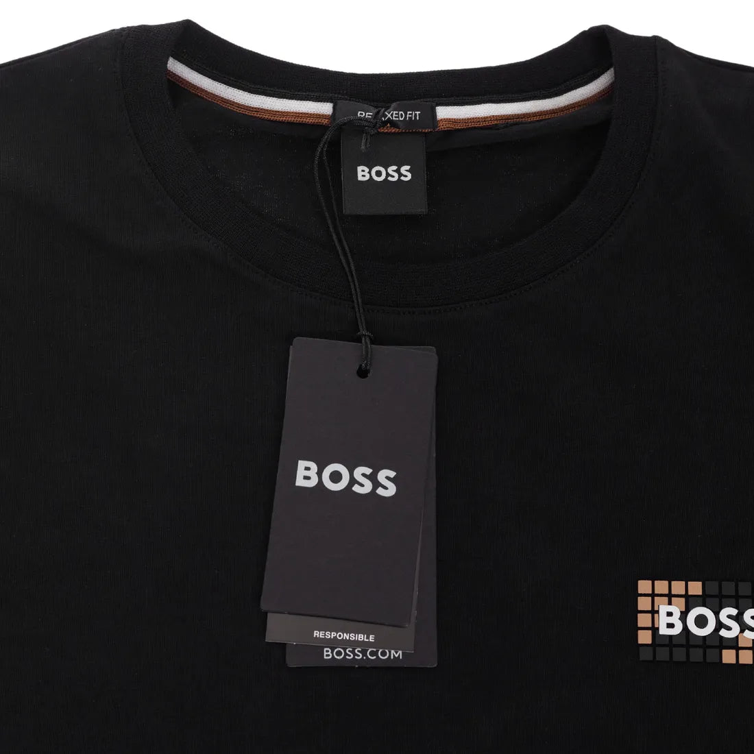 Koszulka męska t-shirt BOSS czarna 100% BAWEŁNA