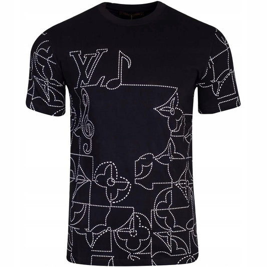 Koszulka męska t-shirt LOUIS VUITTON 100% bawełna czarna