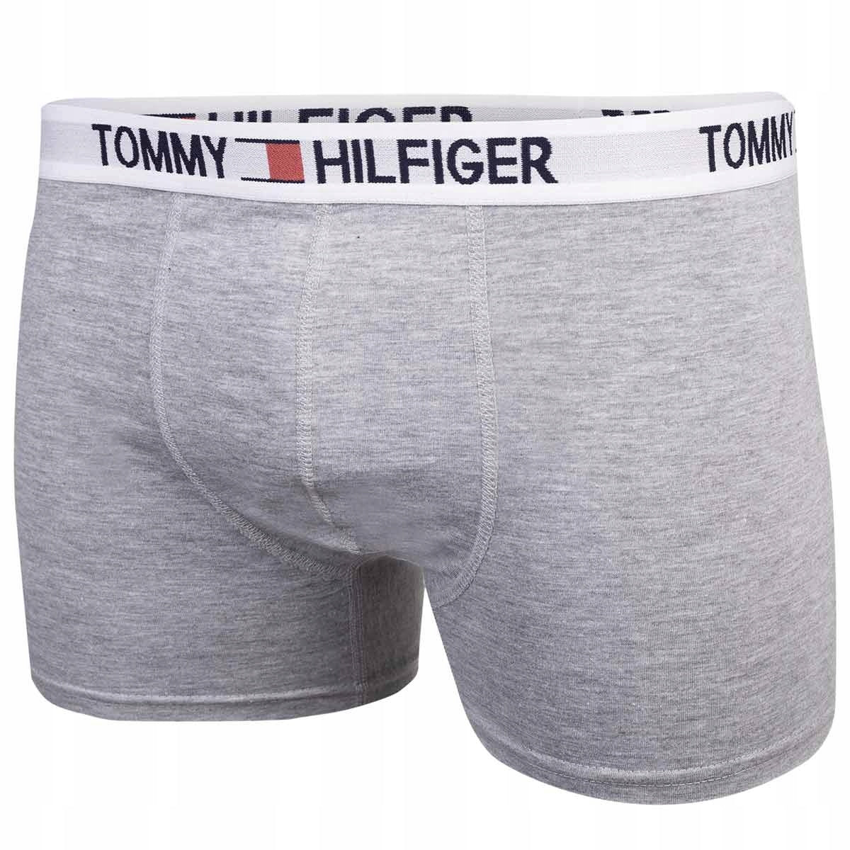 Bokserki męskie TOMMY HILFIGER majtki 3 pary czarne/granatowe/szare