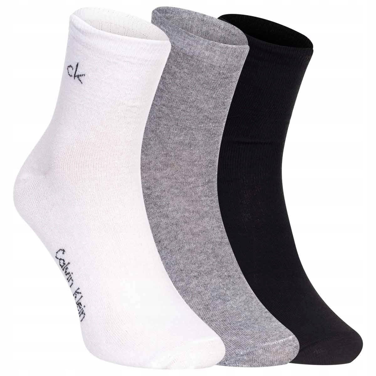 Skarpetki CALVIN KLEIN skarpety bawełna 12 par szare/białe/czarne