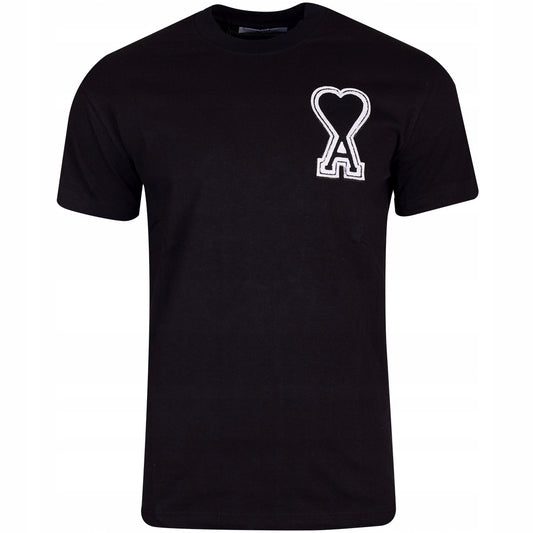 Koszulka męska t-shirt AMI bawełna czarna