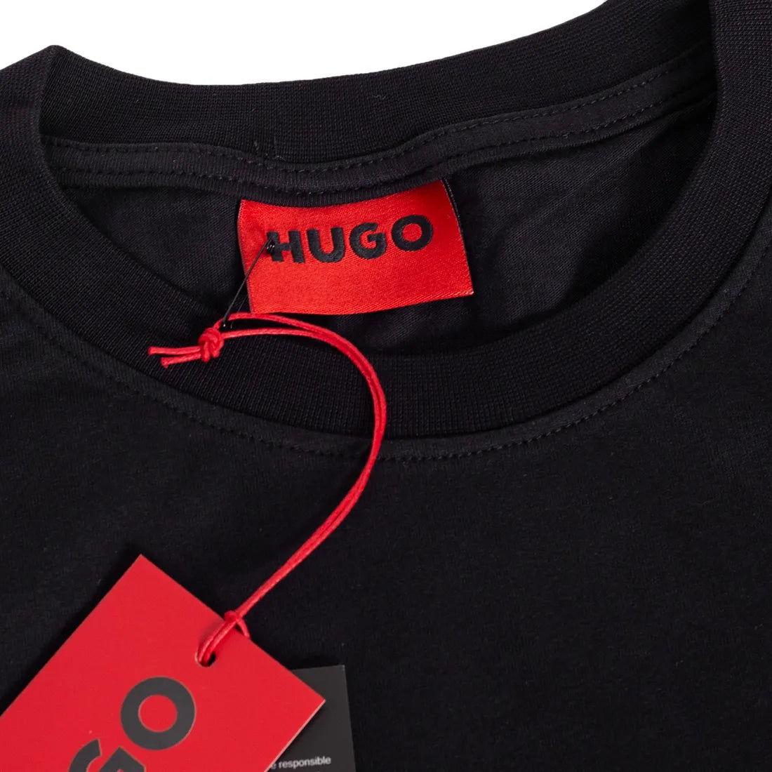 Koszulka męska t-shirt HUGO czarna 100% BAWEŁNA