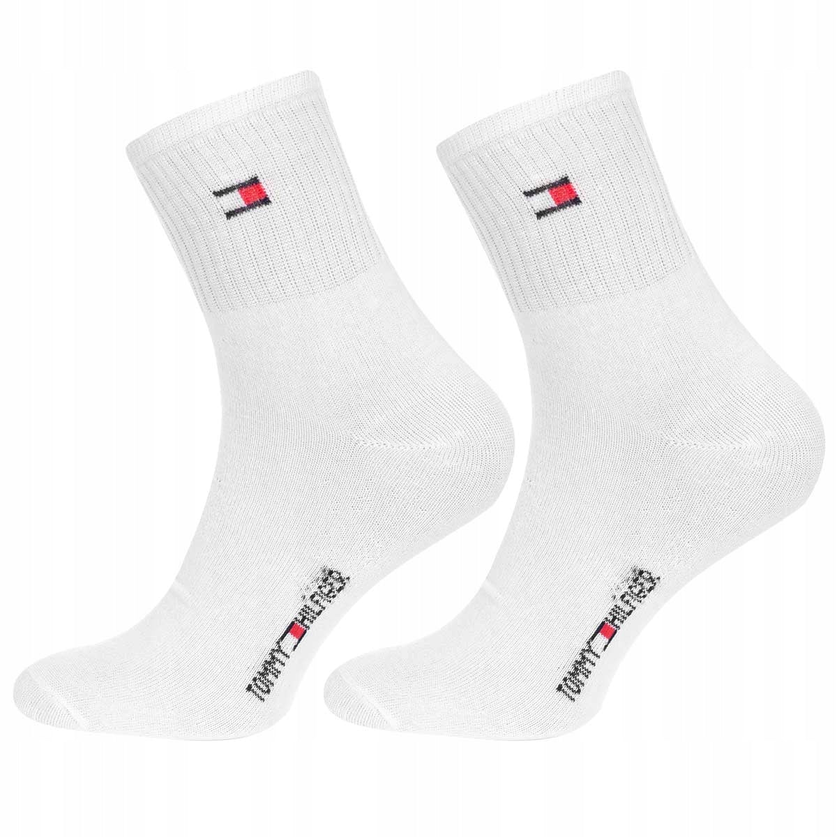 Skarpetki TOMMY HILFIGER skarpety 12 par BAWEŁNA białe