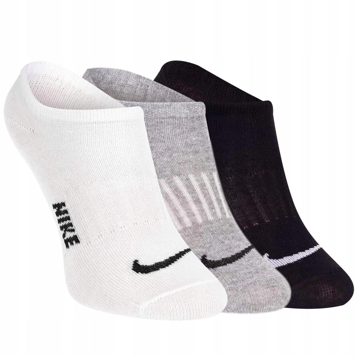 Skarpetki NIKE stopki 12 par białe/czarne/szare