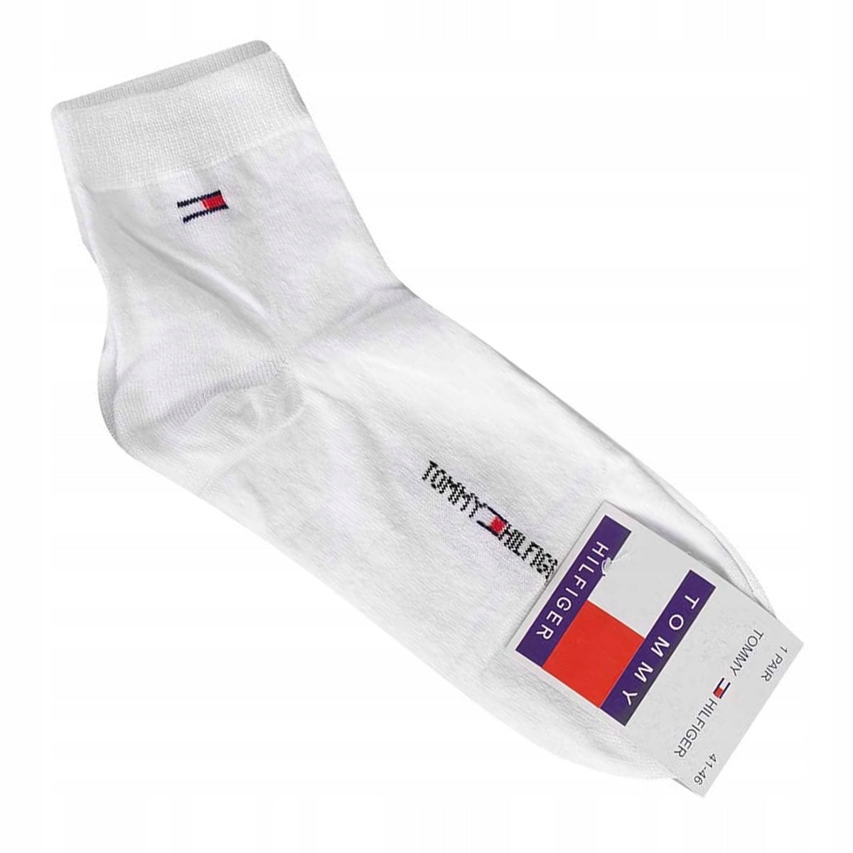 Skarpetki TOMMY HILFIGER skarpety 12 par 100% BAWEŁNA białe