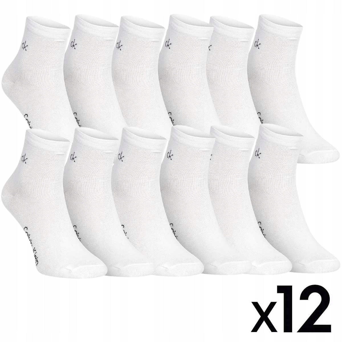 Skarpetki CALVIN KLEIN skarpety 12 par białe