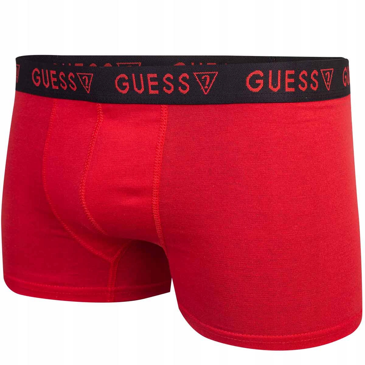 Bokserki męskie GUESS majtki 3 pary BAWEŁNA czarne/niebieskie/czerwone