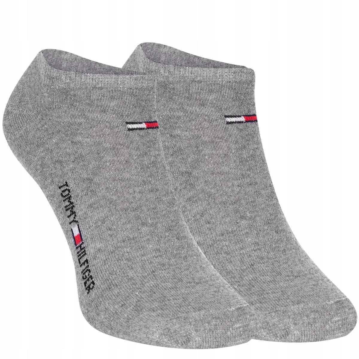Skarpetki TOMMY HILFIGER stopki 12 par BAWEŁNA czarne/szare/białe