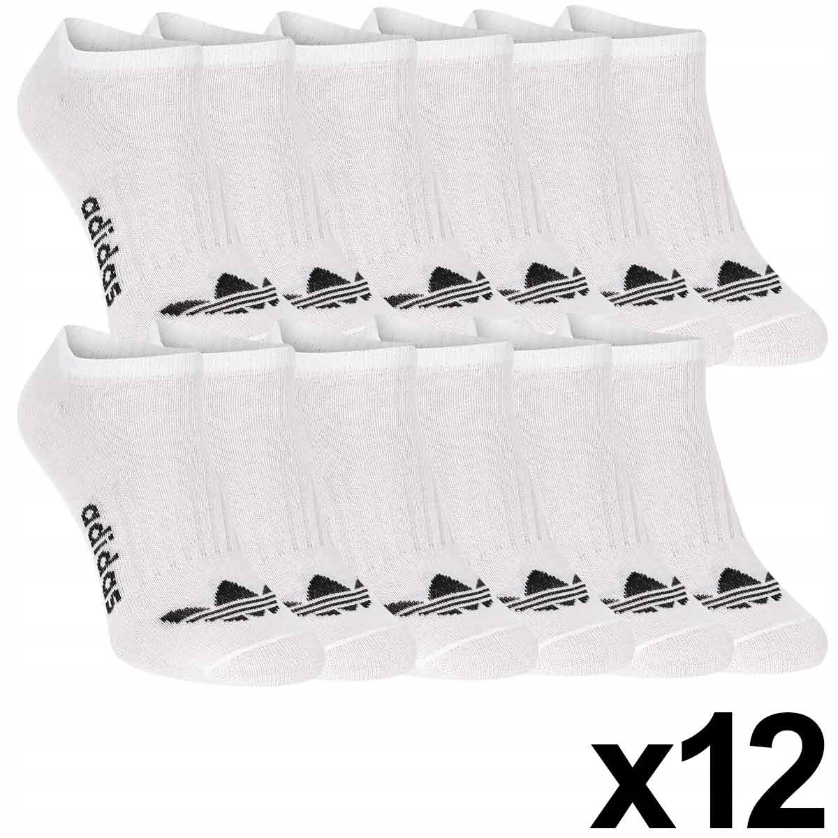Skarpetki ADIDAS stopki 12 PAR 100% BAWEŁNA białe