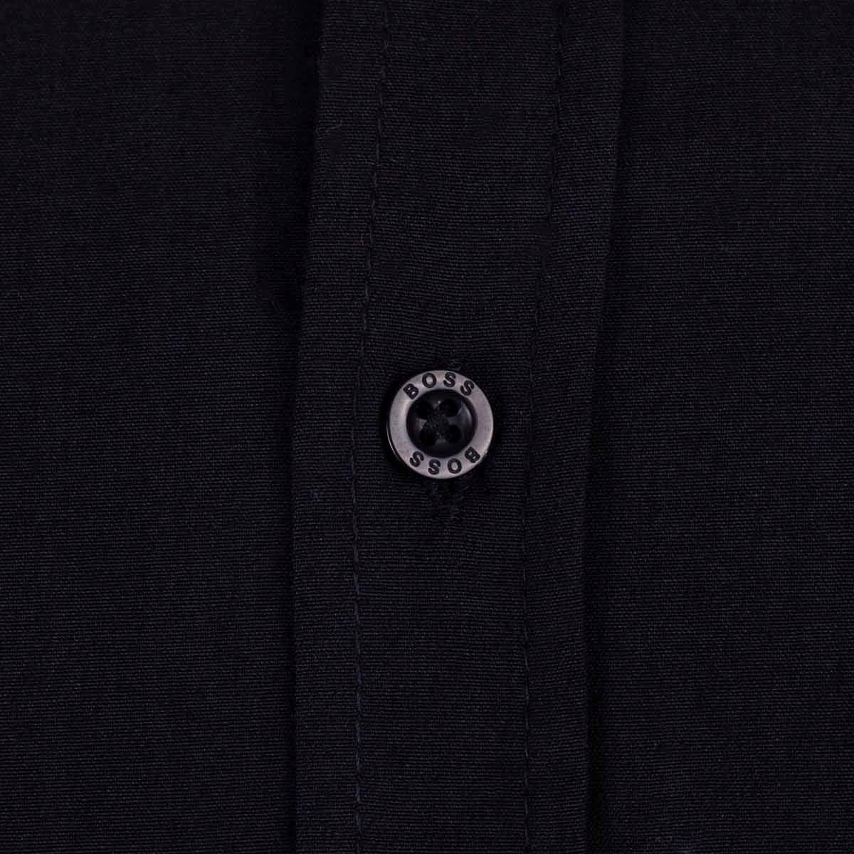 Koszula męska HUGO BOSS długi rękaw LEN czarna