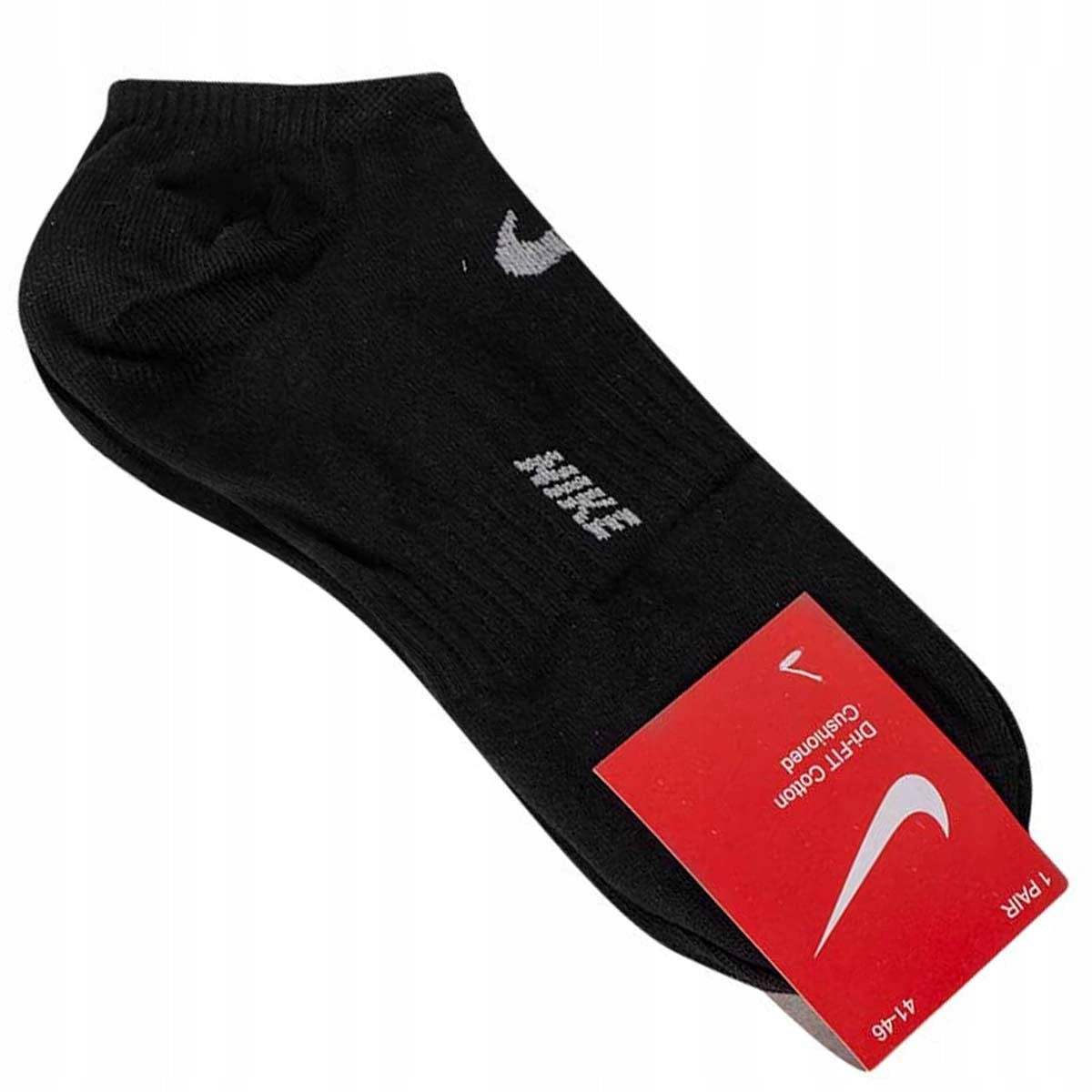 Skarpetki NIKE stopki 100% bawełna 12 PAR czarne