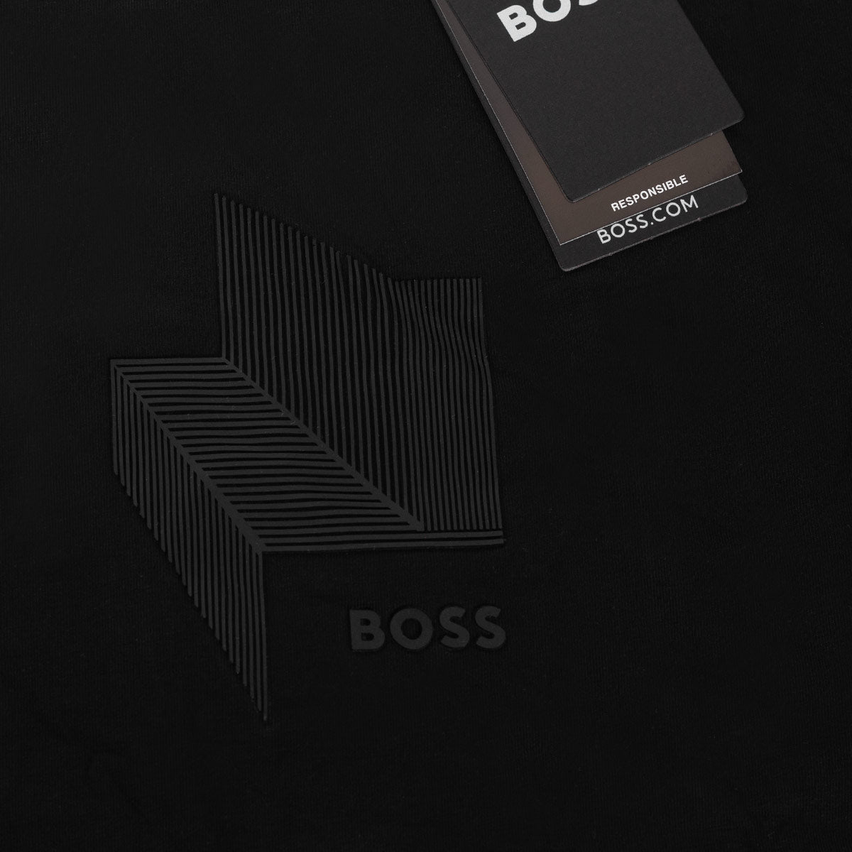 Koszulka męska t-shirt BOSS czarna BAWEŁNA