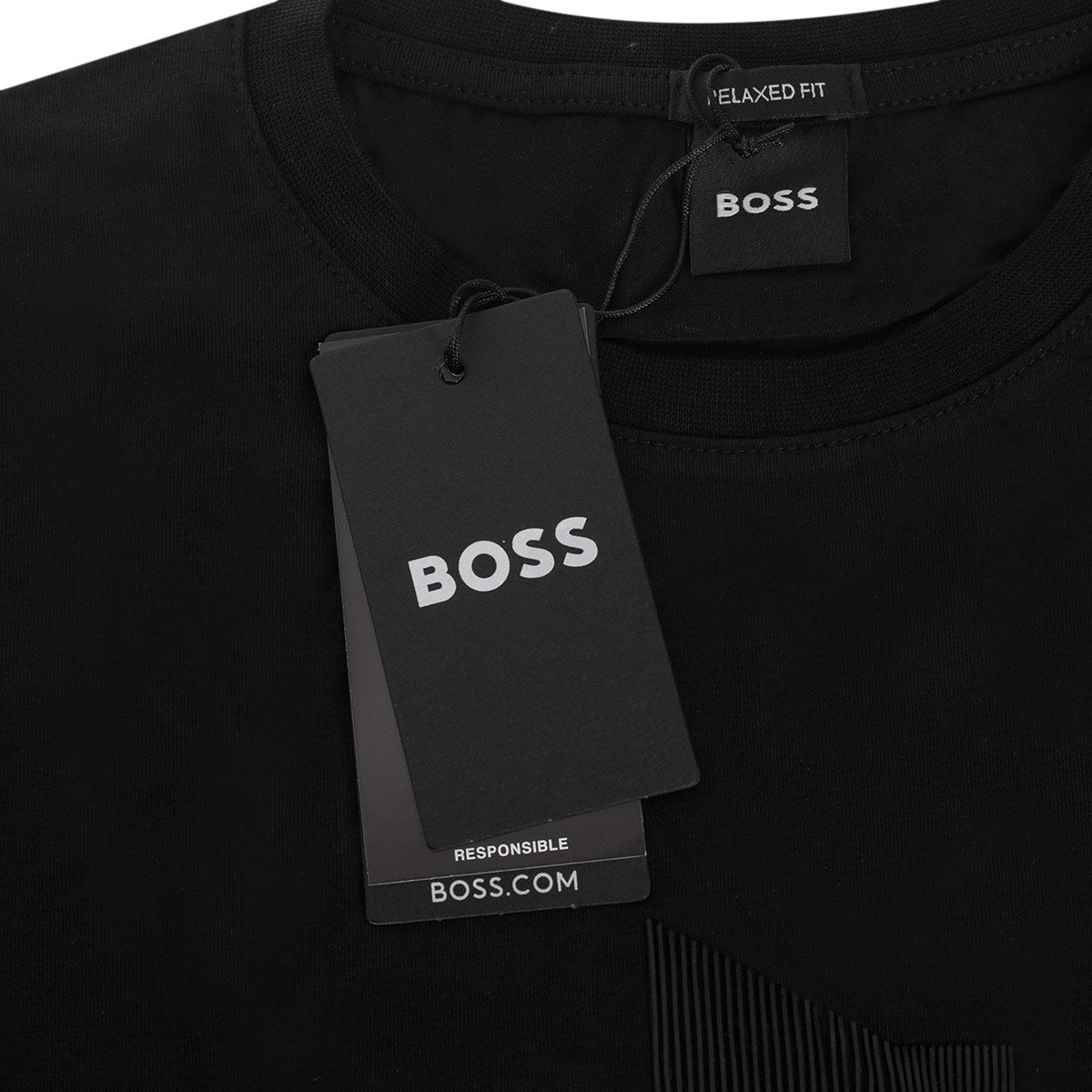 Koszulka męska t-shirt BOSS czarna BAWEŁNA