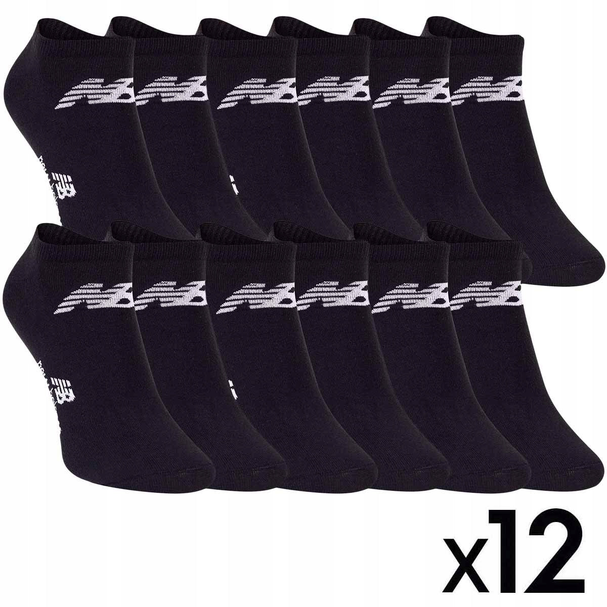 Skarpetki NEW BALANCE stopki 12 par czarne