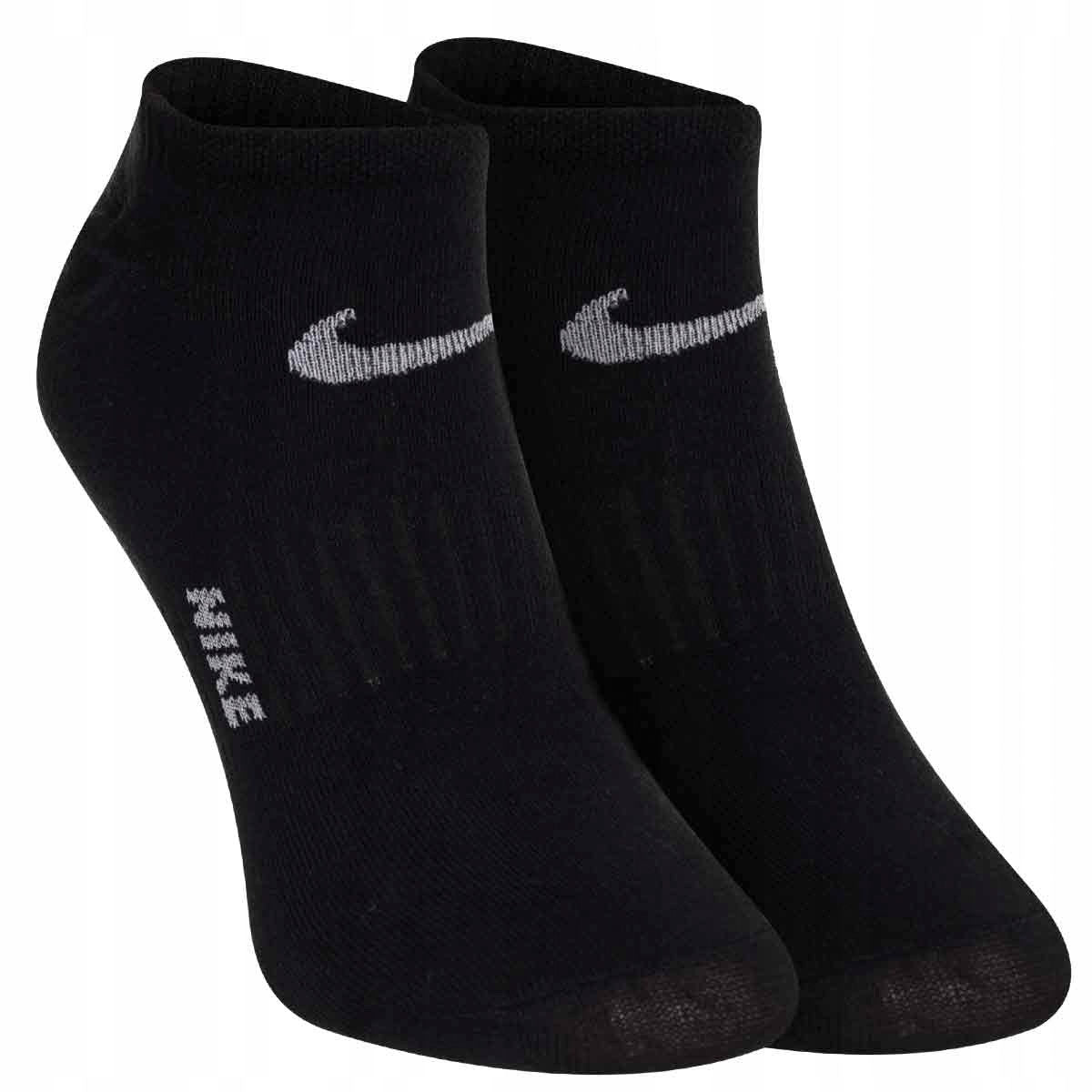 Skarpetki NIKE stopki 100% bawełna 12 PAR czarne