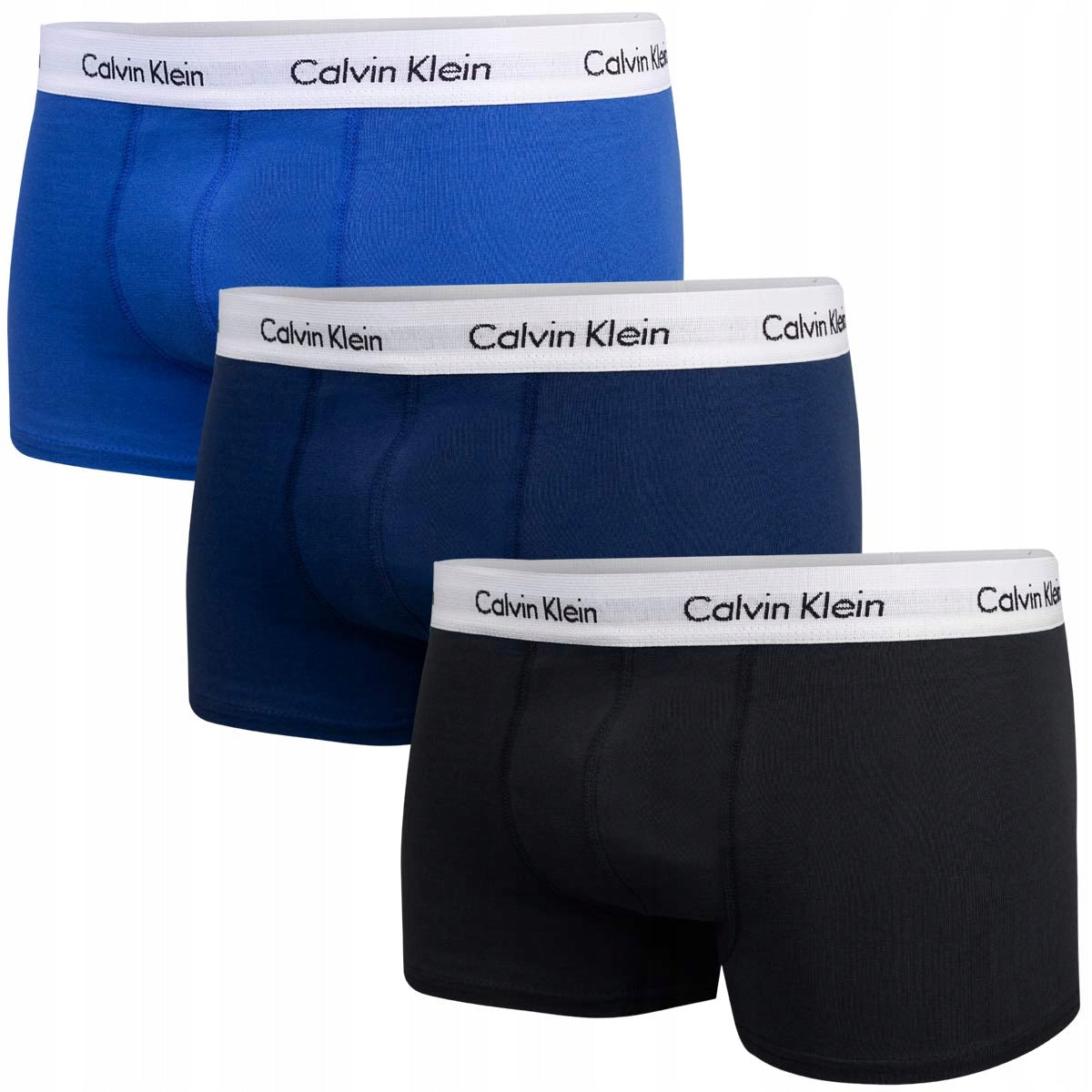 Bokserki męskie CALVIN KLEIN majtki 3 pary czarne/granatowe/niebieskie