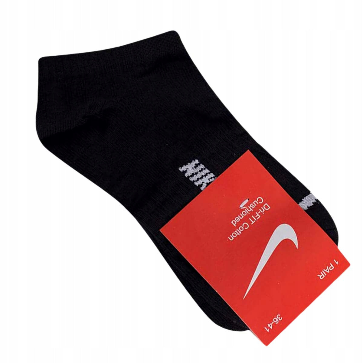 Skarpetki NIKE stopki 100% bawełna 12 PAR czarne