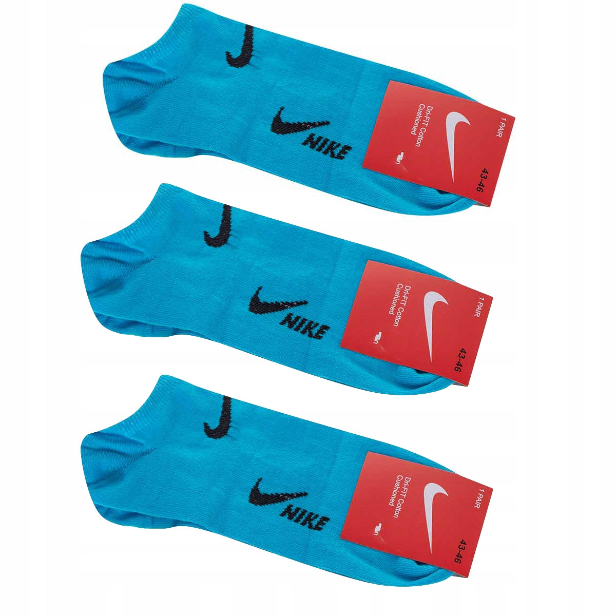 Skarpetki NIKE stopki 100% bawełna 12 PAR niebieskie