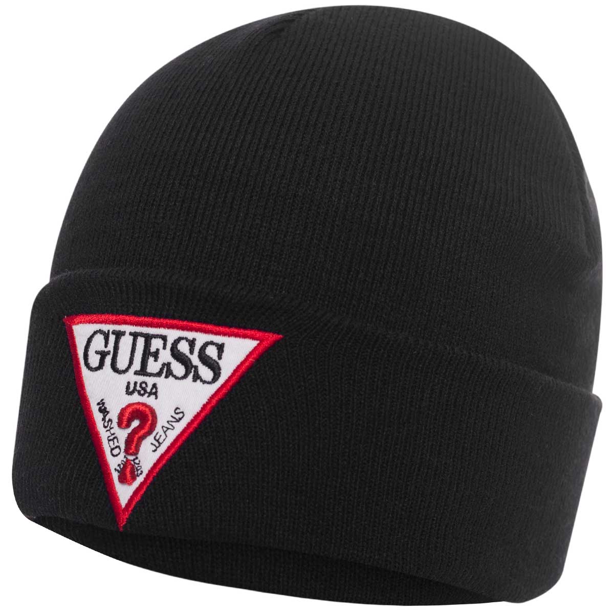 Czapka zimowa GUESS bawełniana czarna