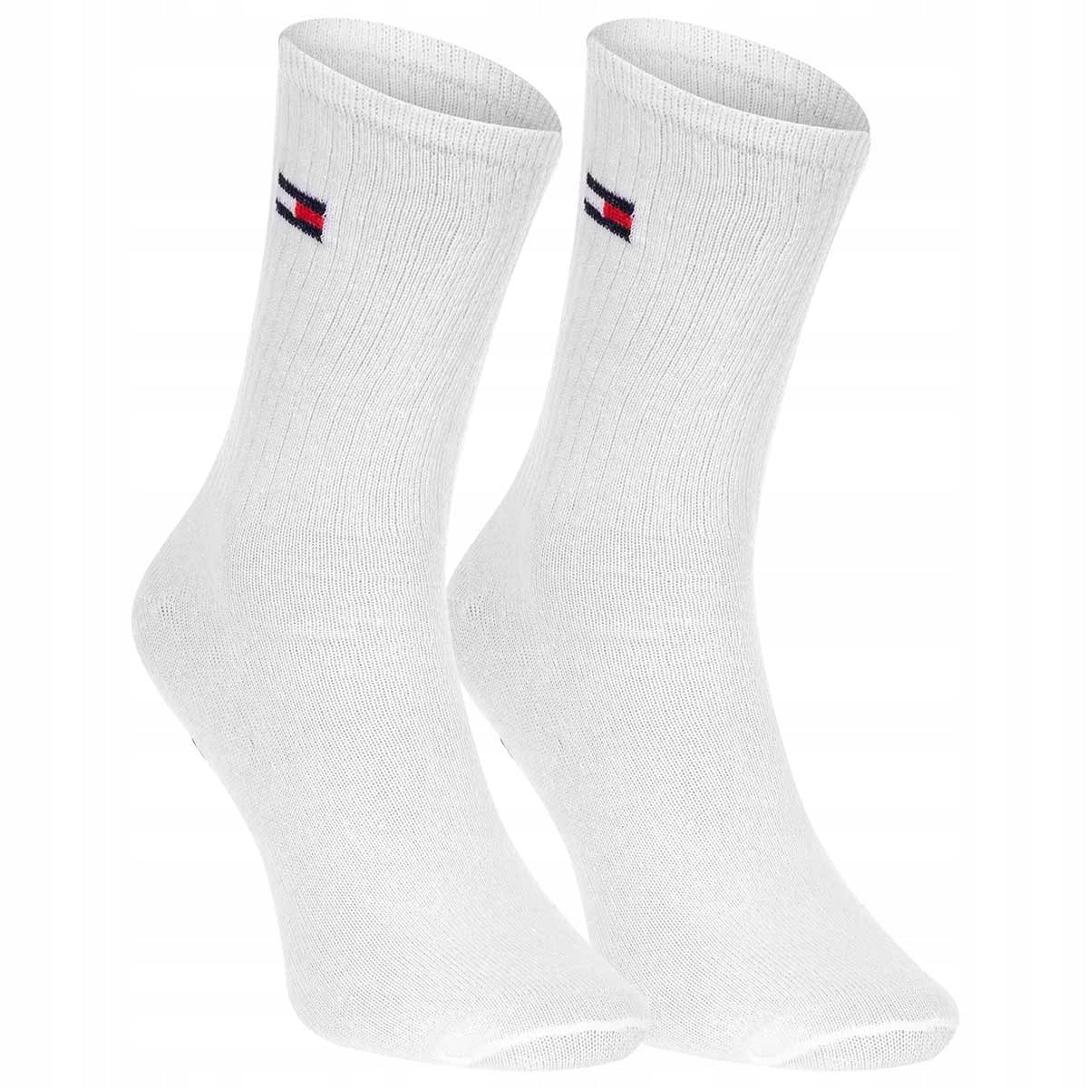 Skarpetki TOMMY HILFIGER 9 PAR skarpety bawełna długie cienkie białe