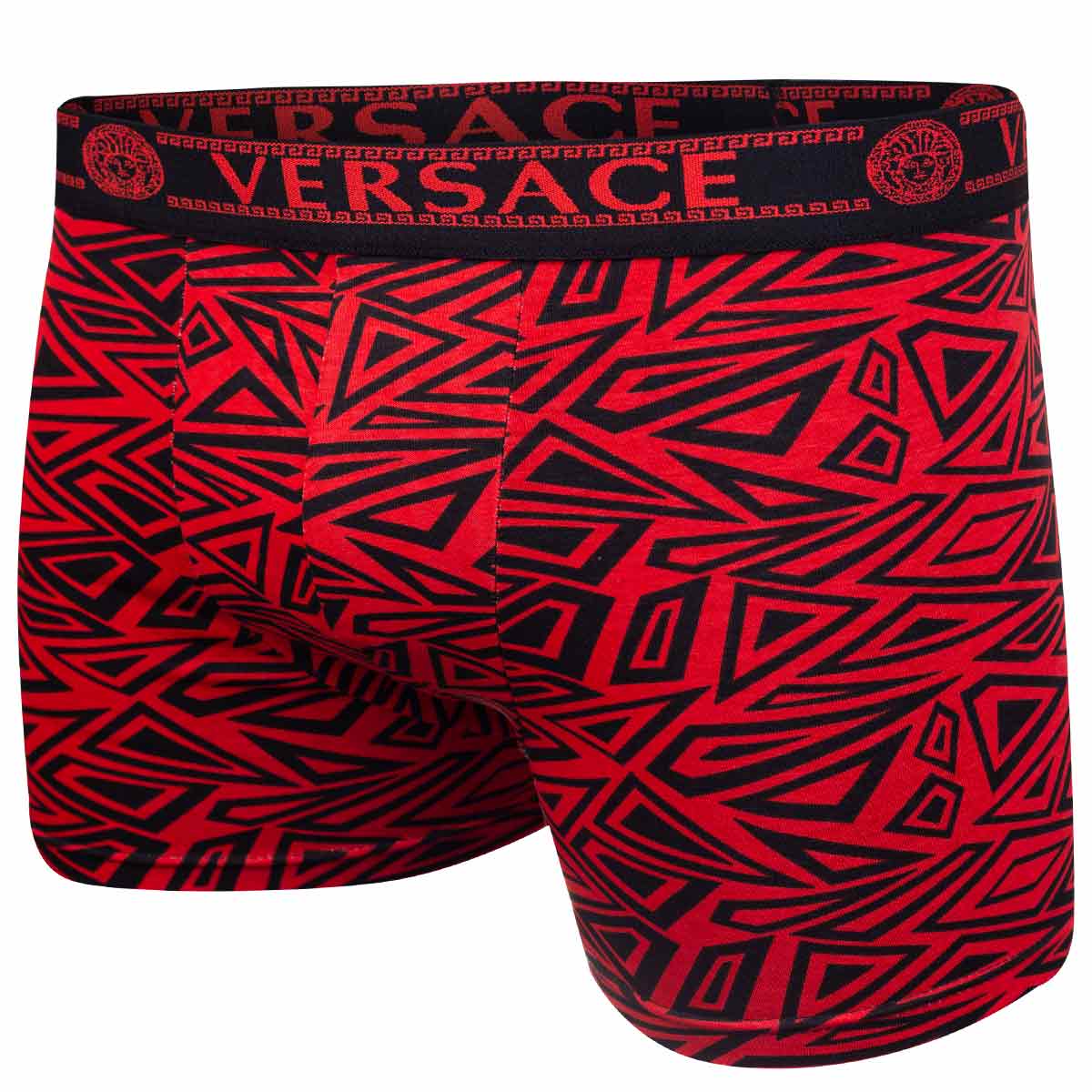 GIFTBOX Bokserki męskie VERSACE majtki PREZENT 3 PARY BAWEŁNA czerwone, granatowe