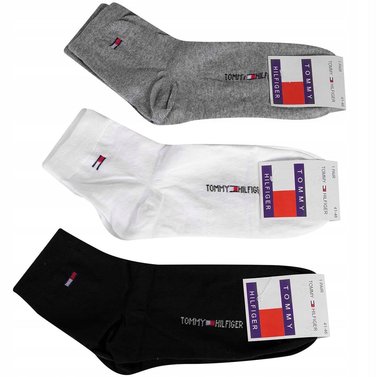 Skarpetki TOMMY HILFIGER skarpety 12 par białe/szare/czarne