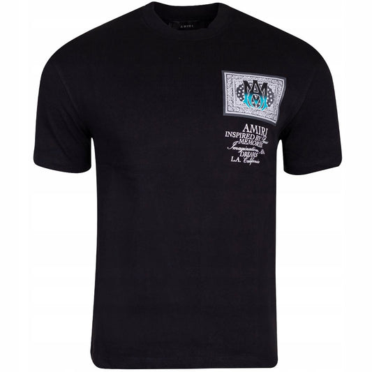 Koszulka męska t-shirt AMIRI 100% bawełna czarna