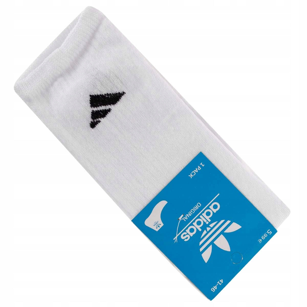 Skarpetki ADIDAS skarpety 9 PAR bawełna długie cienkie białe 41-46